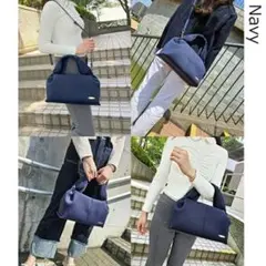 未使用　2WAY　ショルダーバッグ　ハンドバッグ　ネイビー