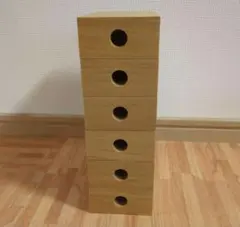 5段木製収納ボックス