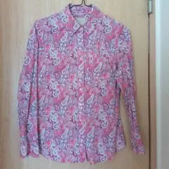 バナナ・リパブリック　長袖シャツ　ペイズリー柄　XS