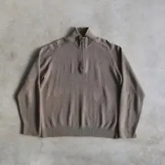 90s J.Crew ジェイクルー ハーフジップ コットンニットセーター