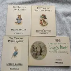 ピーターラビット英語ミニ絵本3冊とポストカードコレクション1冊のセット