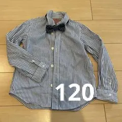 high king ストライプ長袖シャツ 蝶ネクタイ付き