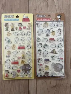 スヌーピー3Dシール 2枚セット