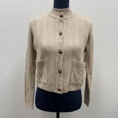新品タグ付き♡FOXEY カシミヤ100%カーディガン シェルボタン 肩パッド