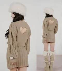 darich： ハートオープンニットミニワンピ －ス