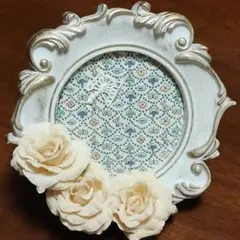 ✽.*ミナペルホネン アンティークflowerフレーム まんまる額 mini ✽