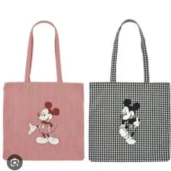 ディズニーストア　ミッキー　トートバッグ　ストライプ　ディズニー