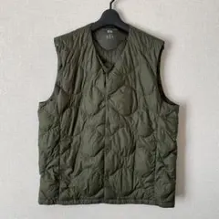 【廃盤】UNIQLO ウルトラライトダウン ベスト ウェーブキルト オリーブ