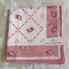 ROYAL DOULTON 花柄ハンカチ ピンク