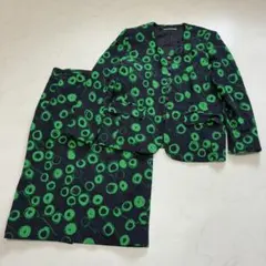 Luna セットアップ 個性派 レトロ 総柄 M相当（B468）