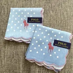 POLO RALPH LAUREN 水玉ハンカチ　2枚組