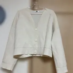 ユニクロクリーム色 Mサイズ カーディガン