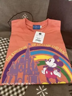 ★ディズニー ランド★ ミッキー Tシャツ　シンデレラ城　ピンク　ＴＤＬ