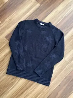 PLST プラステ ニット セーター 星 M ネイビー