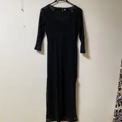 H&M ブラックレースドレス M