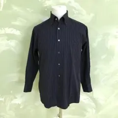 F3254 Aquascutam アクアスキュータム シャツ サイズL 紺色