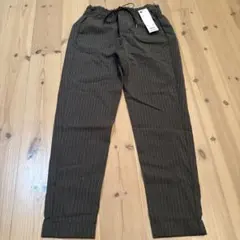 GU ストライプスラックス　テーパードパンツ グレー S