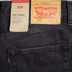 Levi's 578 W34 L32 バギー ブラック リーバイス 黒