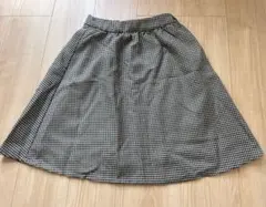 フレアースカート　チェック柄　フリーサイズ　膝丈