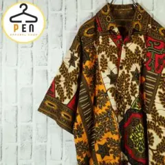 ヴィンテージ 総柄 シャツ 長袖