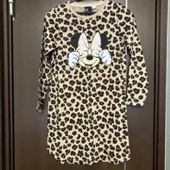 H&M ディズニー　ミニーマウス ヒョウ柄ワンピース 134/140