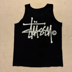 90s Stussy ブラック タンクトップ L メキシコ製 オールド ラメプリ