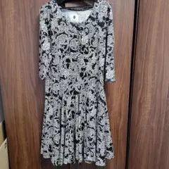 お値下げ Bou Jeloud フリーサイズ ペイズリー柄 七分袖ワンピース