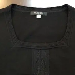 MICHEL KLEIN　スクエアネック 黒カットソー　38