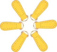 ジッパー ファスナー 引き手 ジッパータブ 交換 6個 4×1.4cm イエロー
