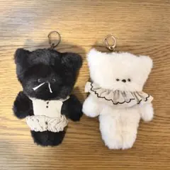 ワンダフルワールド カネコイサオ 白黒 スコッチテリア ブローチ ペア