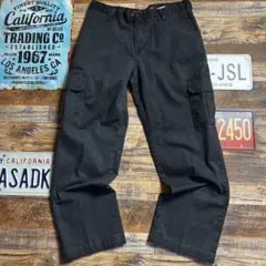 Dickies カーゴパンツ ブラック W32 古着　L相当　ワークパンツ