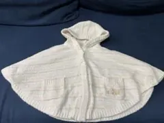 ベビーポンチョ 70-80 ホワイト