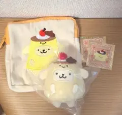 にっこりーノ ポムポムプリン マスコット ポーチ セット