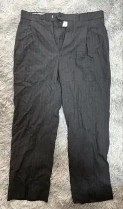 【古着】ダークグレー ストライプ スラックス
