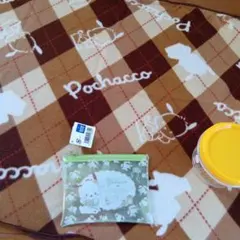 【未使用品】Pochacco ブランケット キャニスター ポーチ ３点セット