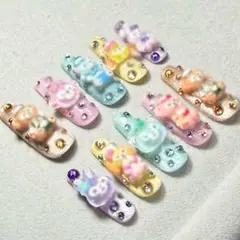 まめゴマ 3Dネイルチップ 立体パーツ - メルカリ