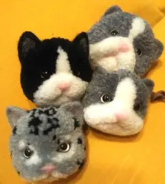 ハンドメイド ポンポン 猫セット