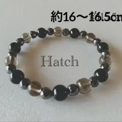 オニキスとスモーキークォーツとカットヘマタイトのパワーストーンブレスレット