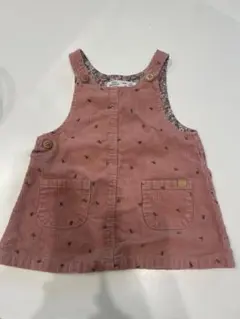 ZARA ピンク ジャンバースカート 6-9M ま70cm ザラ リボン