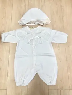 新生児 ホワイト セレモ二ードレス 50-70cm