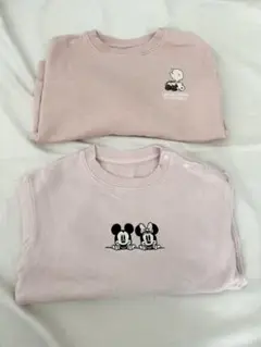 【2点まとめ売り】ユニクロ　トレーナー　ミッキーとスクーピー