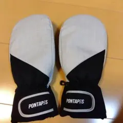 美品☆PONTAPES ミトングローブ Mサイズ 黒/グレー