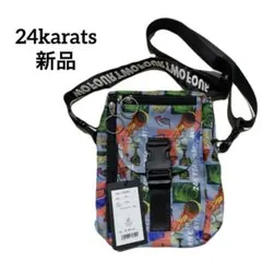⭐️新品　24karats ショルダーバッグ　カラフルプリント　水色
