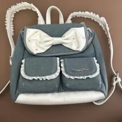 メゾピアノ ✳️最終お値下げ✳️リボン付きグレーリュック