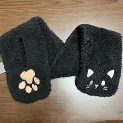 猫耳肉球デザインフリースマフラー