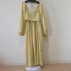 etre　tokyo　ライトイエロー 　ロングワンピース