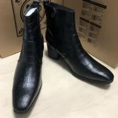 新品 26.5cm YOSUKE ブーツ 型押しクロコダイル 黒のサムネイル