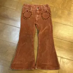 BACK ALLEY オレンジ コーデュロイ フレアパンツ110 ブーフーウー