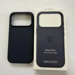 iPhone17pro用Apple純正テックウーブンケース　ブルー 保護ガラス付