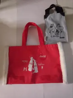 ♥コカ・コーラ トートバッグ＆ムーミン ミニトートバッグ 2点セット